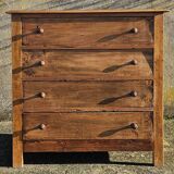 Antique solid wood chest of drawers – rustic charm, circa 1880–1920