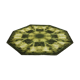 Octagonal green space age decor wool rug "Capri" by Louis Depoortere, Belgium 1970s.