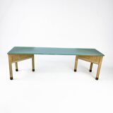 Side Table of Bamboo and Glass, 1970s