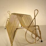 Gold metal vinyl holder from the 60s