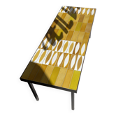 Coffee table signed R. Capron shuttle model