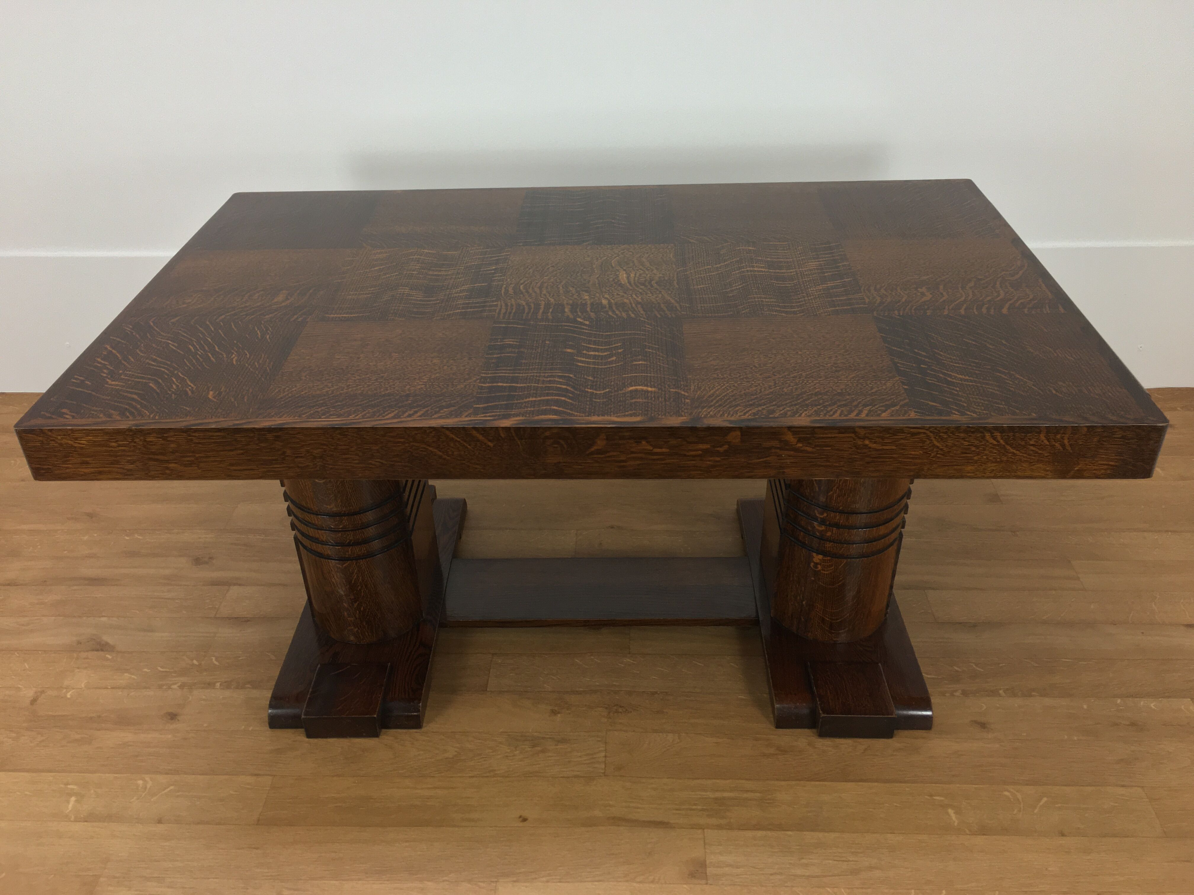 Massive and expandable art deco brutalist table