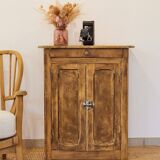 Patinated wooden Parisian sideboard