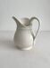 Antique white pitcher and jug in opaque ironstone from Sarreguemines