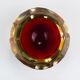 Mandruzzato Sommerso Bol Facetté en Verre Murano pour Caviar, Italie, 1960s