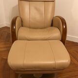 Fauteuil en cuir inclinable