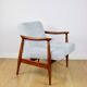Light Blue GFM63 Lounge Chair by J. Kedziorek, 1970s