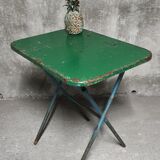 Painted metal folding table