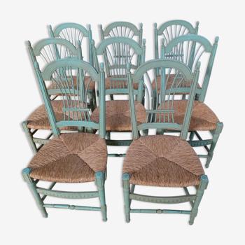 8 sheaf chairs in provençal style