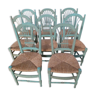 8 sheaf chairs in provençal style