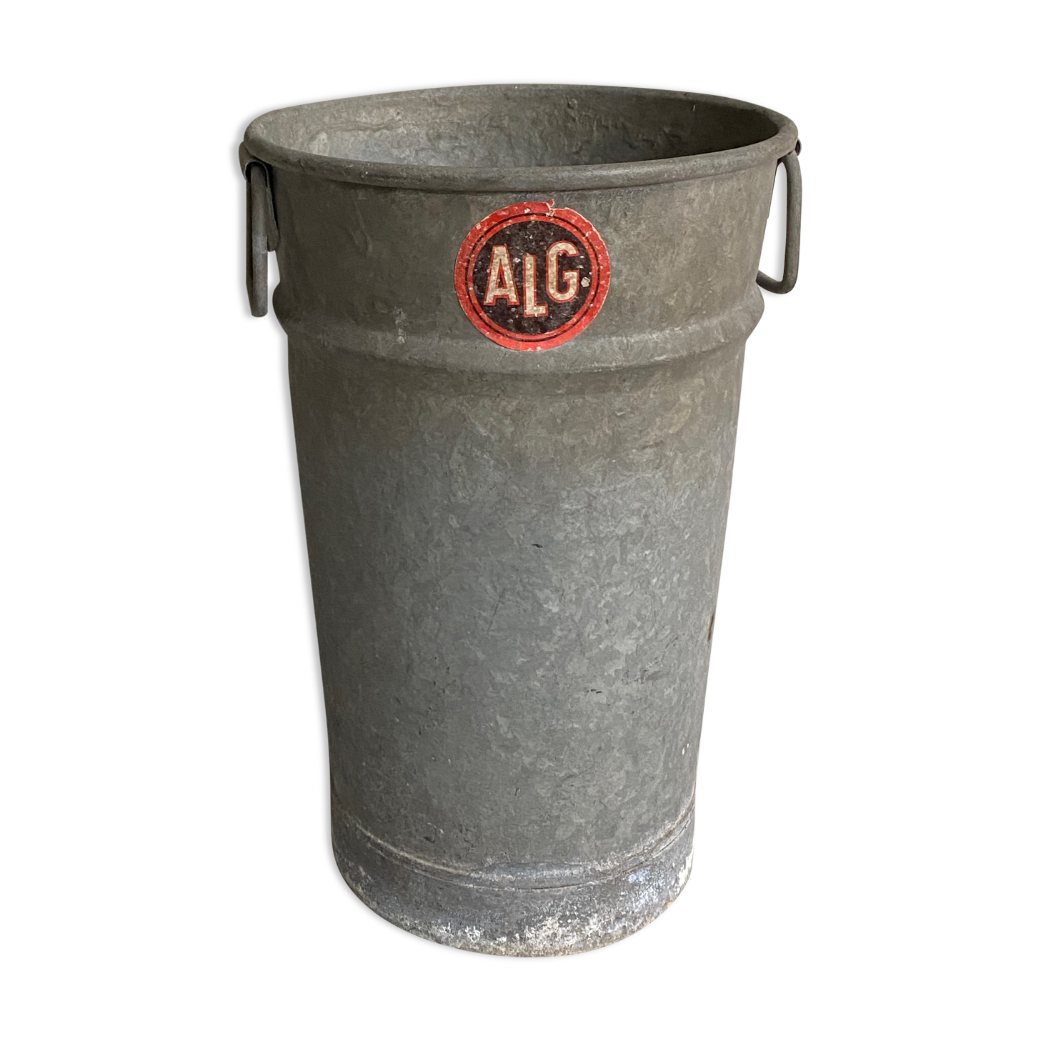 Old zinc florist vase