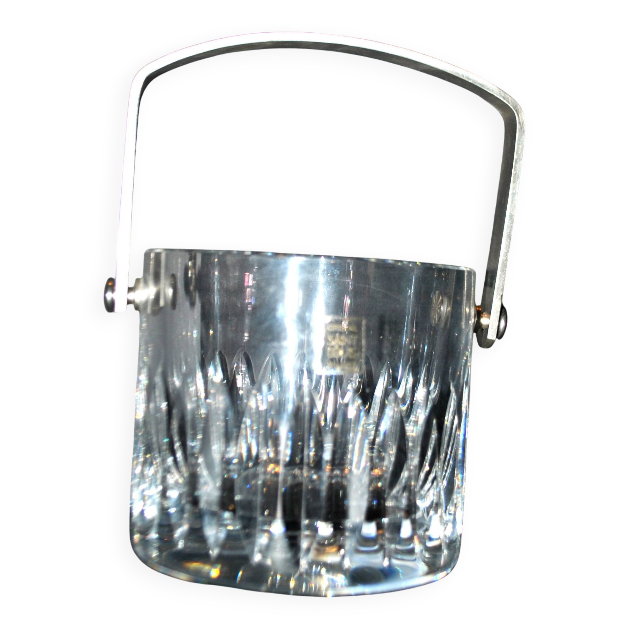Glaçon Avignon ice bucket in Saint-Louis crystal with BAR WHISKY label