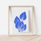 Linogravure originale - Feuille séchée
