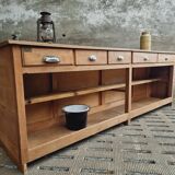Antique counter kitchen island shop counter oak