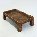 Rectangular coffee table from Turri with burl wood