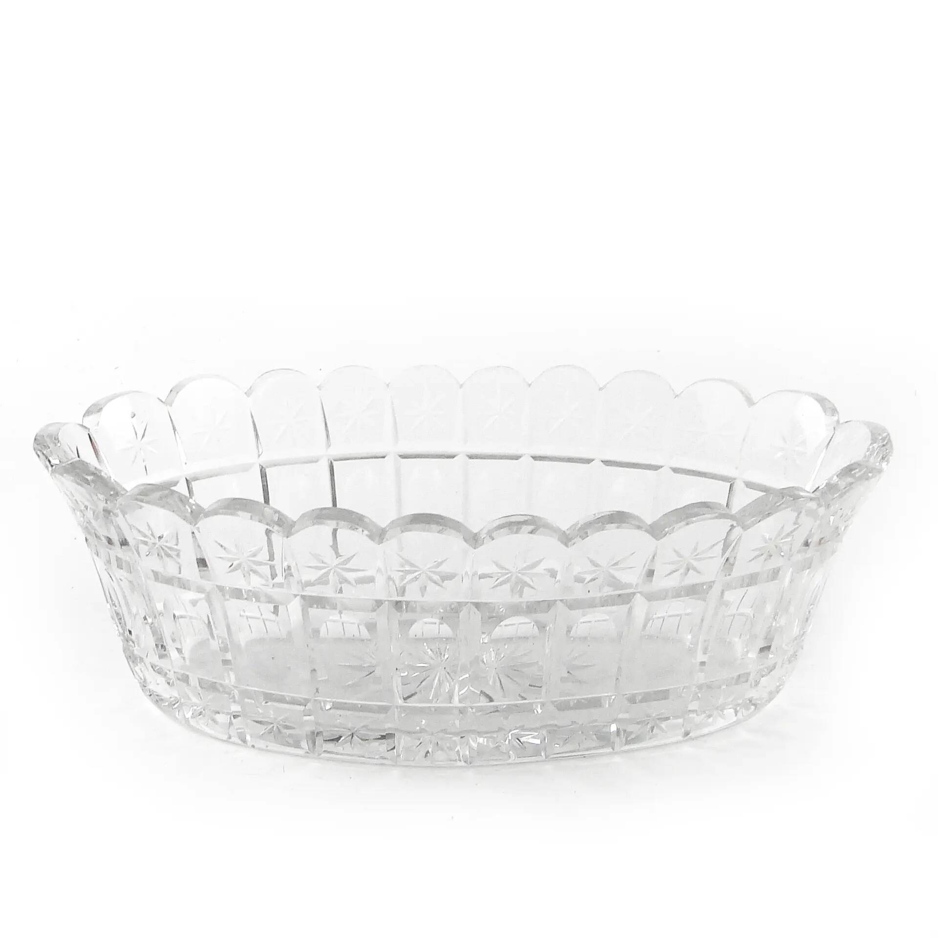 Art Deco jardiniere, crystal, Czechoslovakia, 1930s