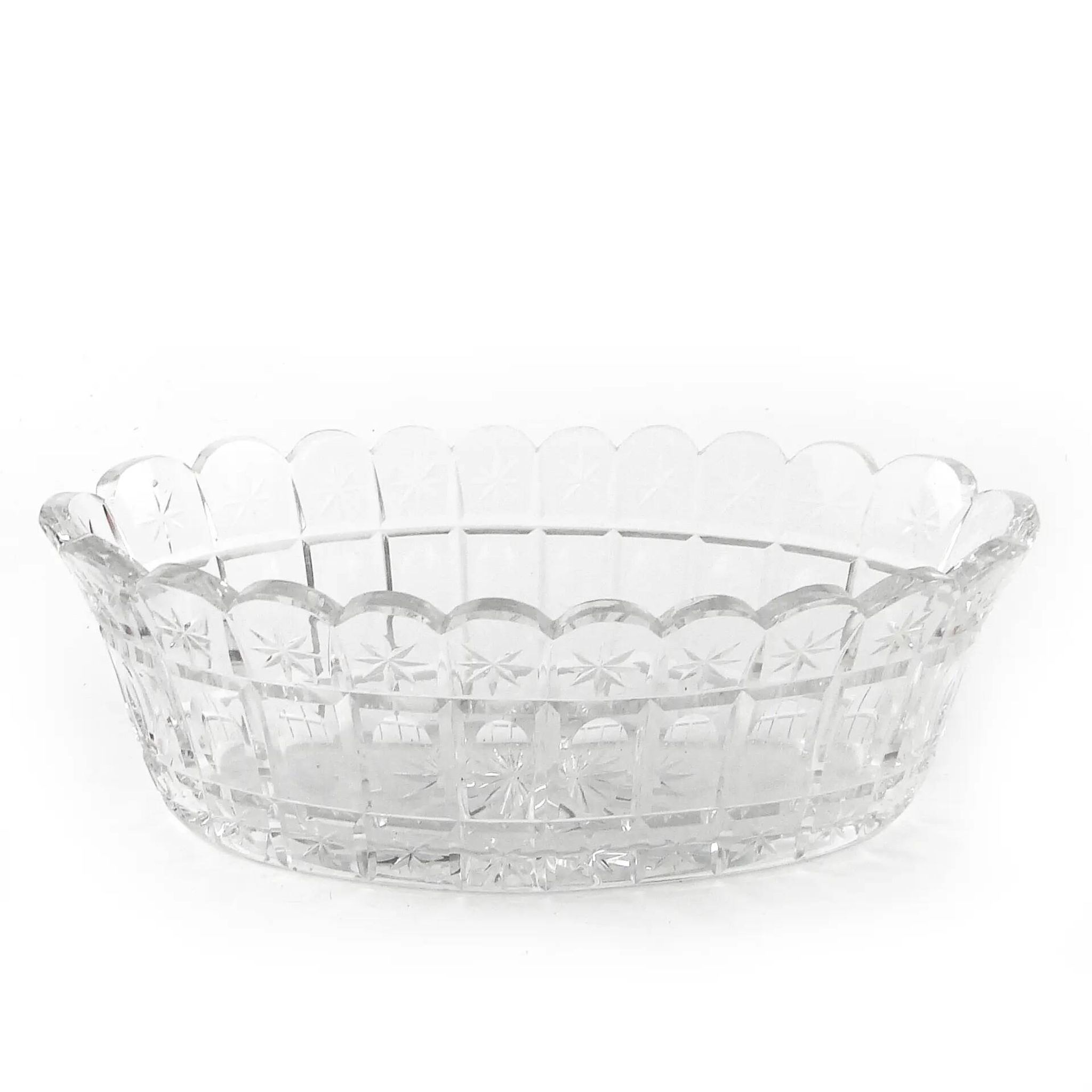 Art Deco jardiniere, crystal, Czechoslovakia, 1930s