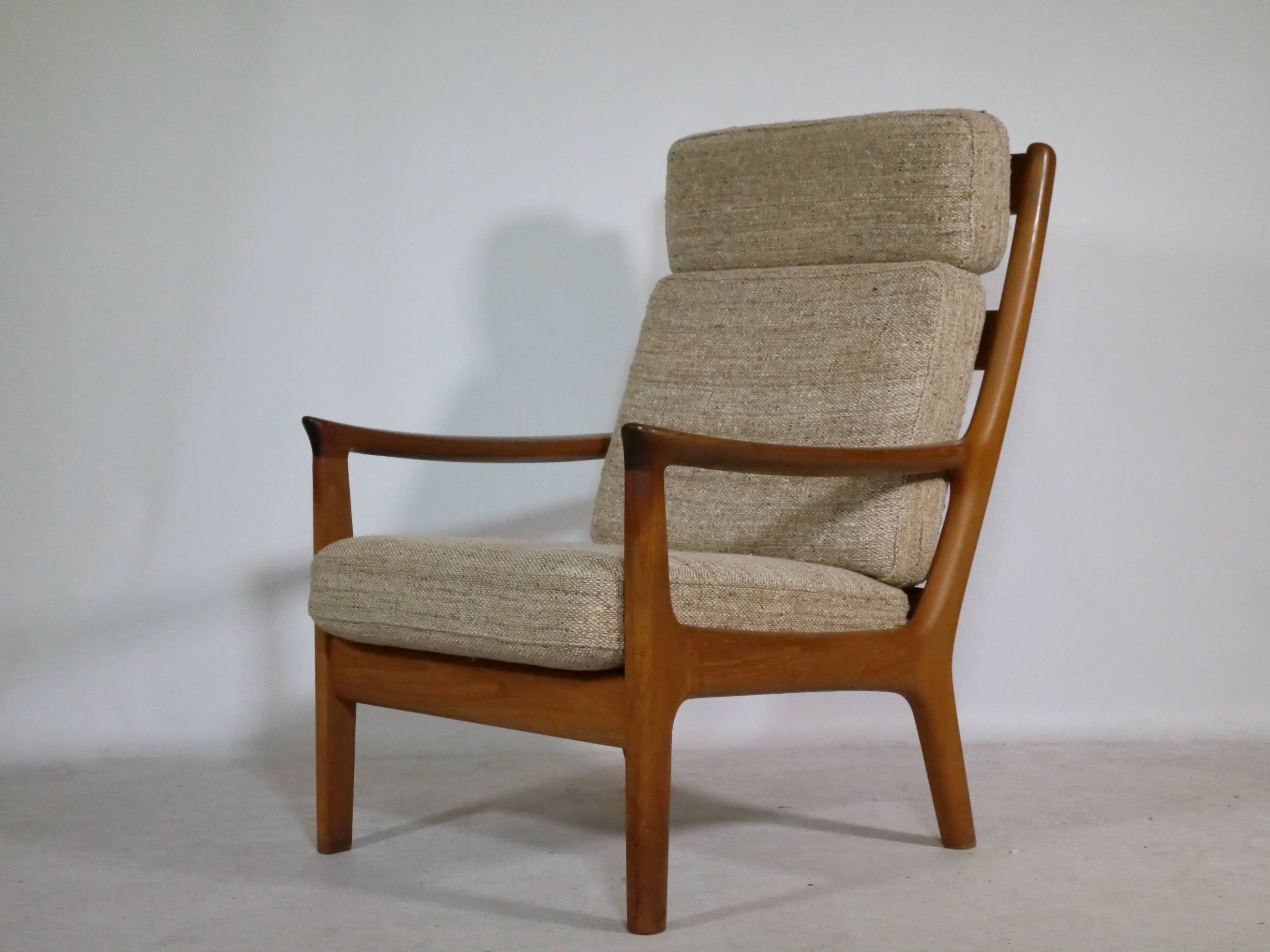 Mid-Century Teak Highback Lounge Chair by Juul Kristensen, Denmark, 1960s
