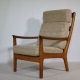 Mid-Century Teak Highback Lounge Chair by Juul Kristensen, Denmark, 1960s