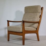 Mid-Century Teak Highback Lounge Chair by Juul Kristensen, Denmark, 1960s