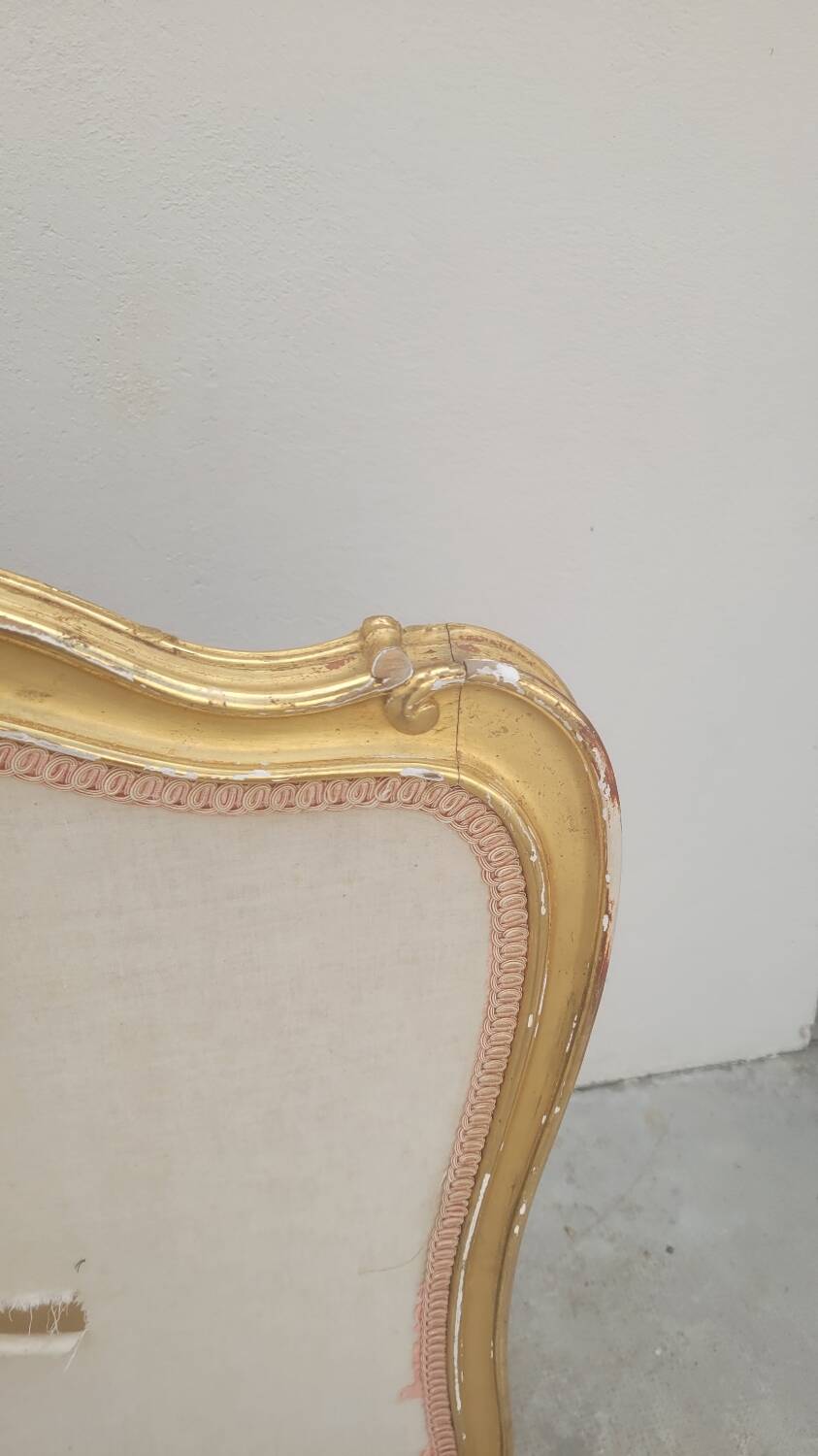 Louis xv style fireplace screen fire screen in gilded wood 19th century tapestry