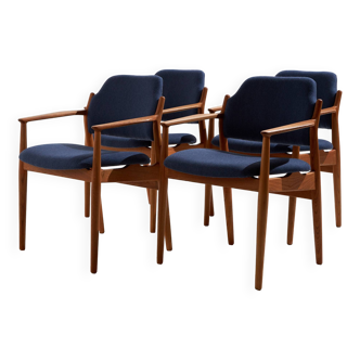 MODEL 62A TEAK ARMCHAIR BY ARNE VODDER FOR SIBAST, SET OF 4 (MK9916)