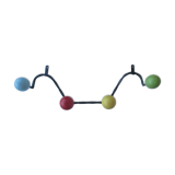 Wall-mounted coat rack, vintage