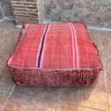 Handmade Berber Kilim pouf, floor cushion