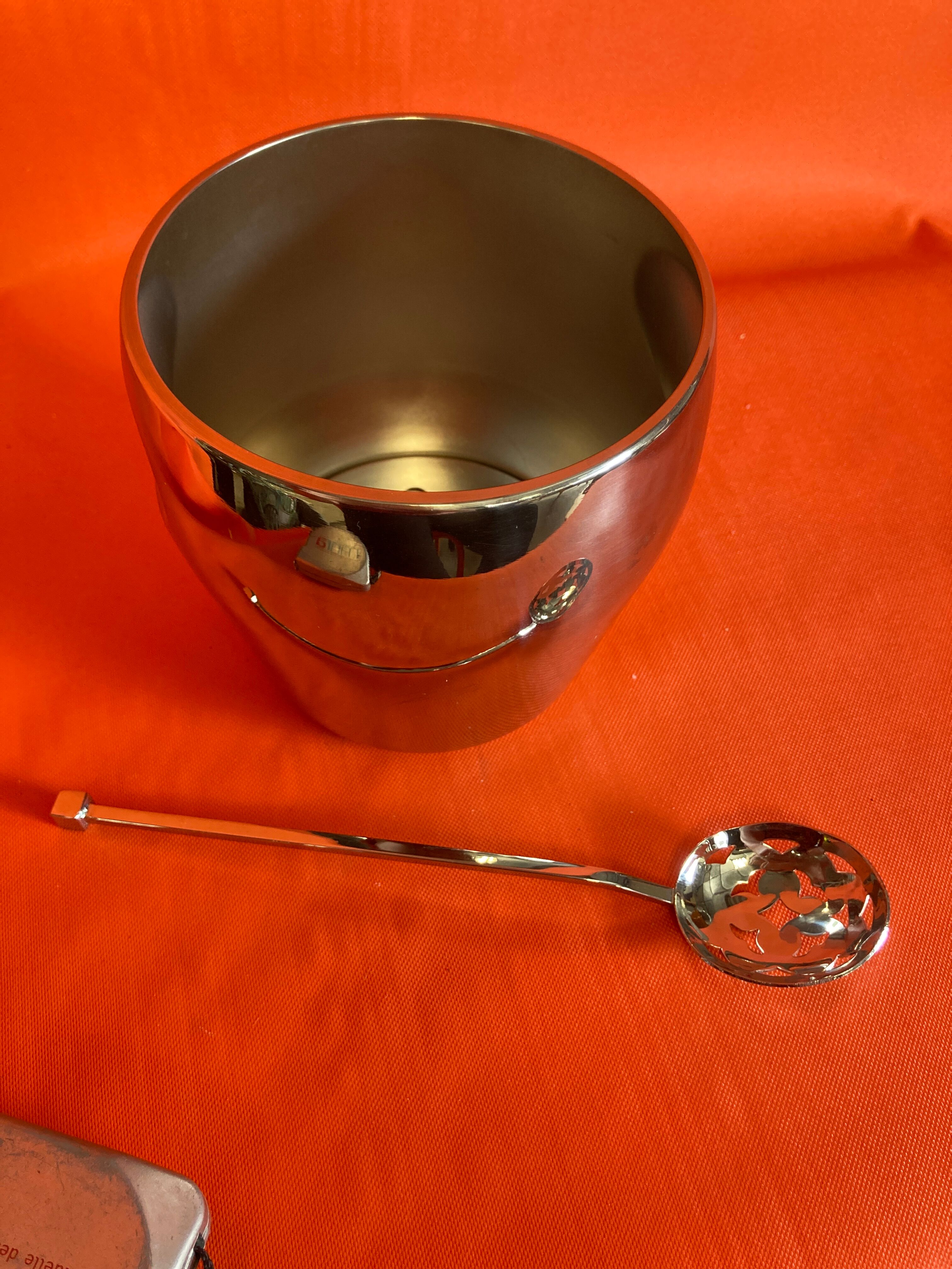 Ice bucket and its spoon Alfra Alessi