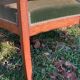 Antique Voltaire armchair in wood and green velvet Louis Philippe