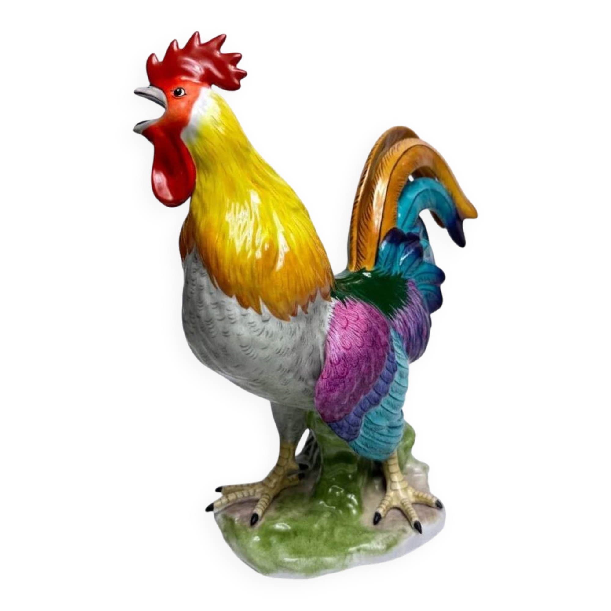 Limoges, large artistic porcelain rooster