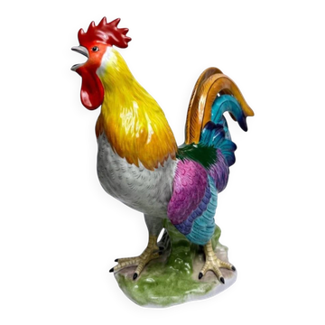 Limoges, grand coq en porcelaine d'art