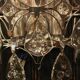 Pair of wall sconces in chrome metal and crystal