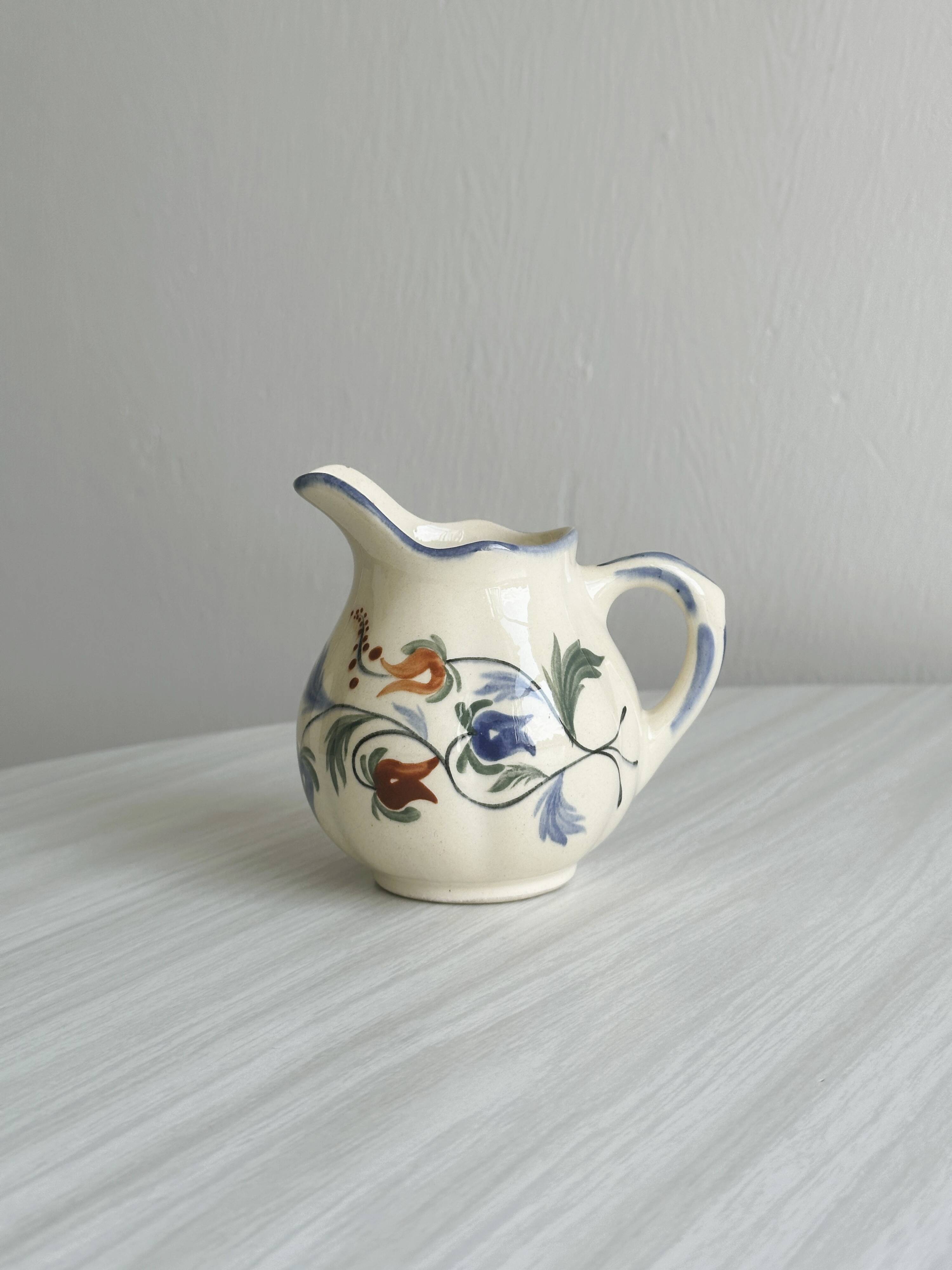 Saucière en céramique, pot à lait peint à la main