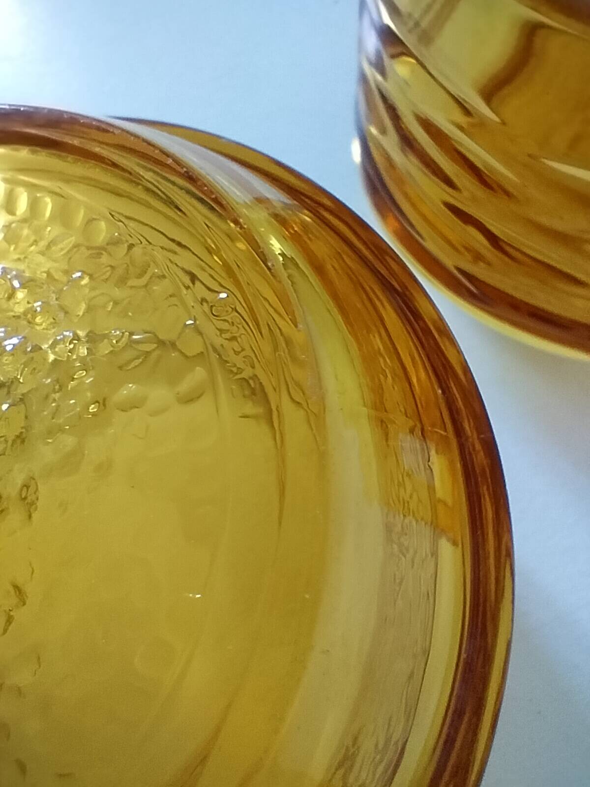 Duo of vintage vereco sunflower cups