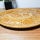 Oyster and shell tray, in ochre slip, antique French