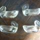 4 stylized swan-shaped salters