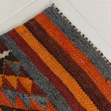 Colorful Multicolor Tribal Kilim Runner Rug, 82x295Cm
