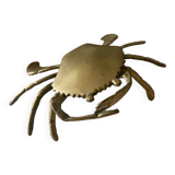 Vintage brass crab ashtray