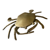 Vintage brass crab ashtray