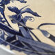 Antique blue night ironstone plate with floral pattern | Earthenware