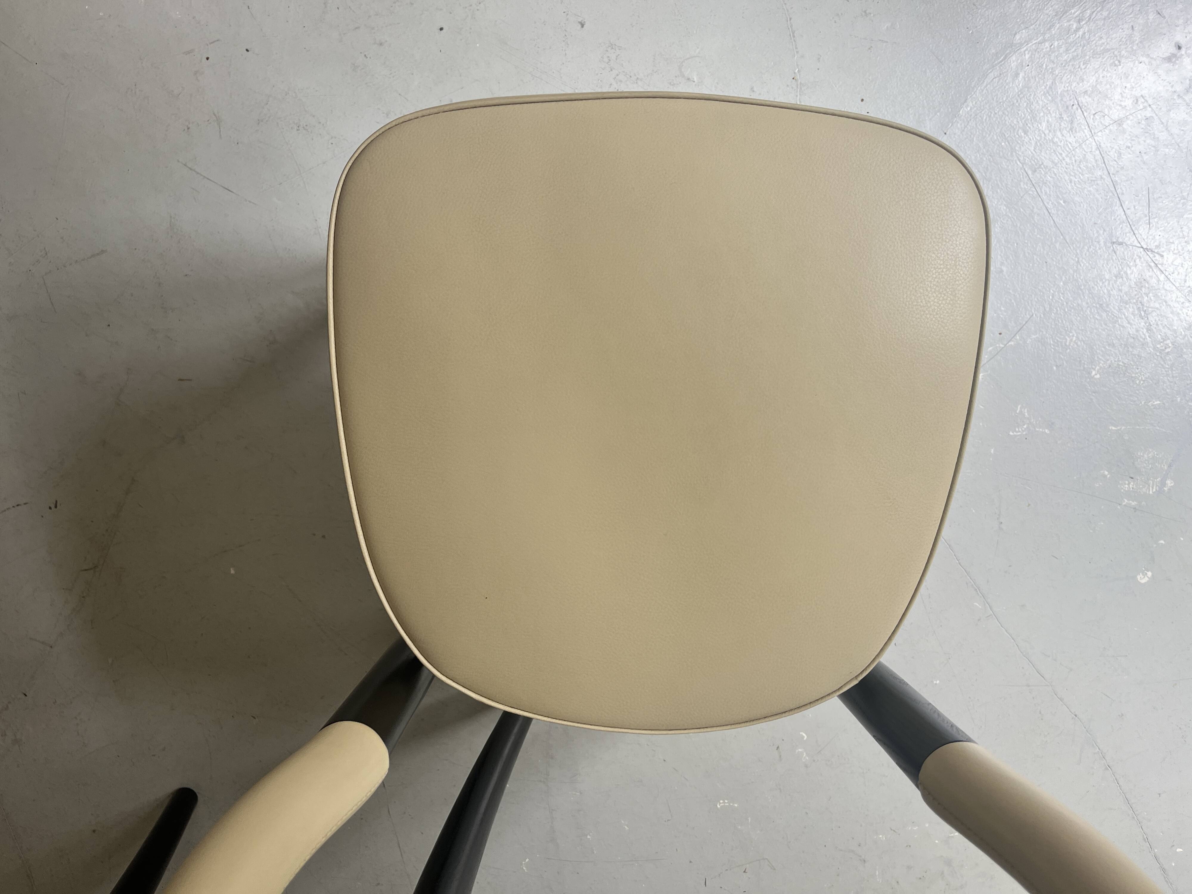 "Goteborg" ash and beige leather chairs by Gunnar Asplund for cassina