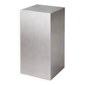 Stainless Steel Pedestal Plinth – Minimalist Sculptural Side Table