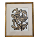Screenprint after Jean Dubuffet framed under glass 25 cm by 30 cm