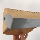 Pair of vintage 90s wall lights in curved wood