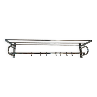 art deco coat rack in chrome metal