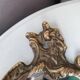 Hand mirror in brass art deco 30 years France