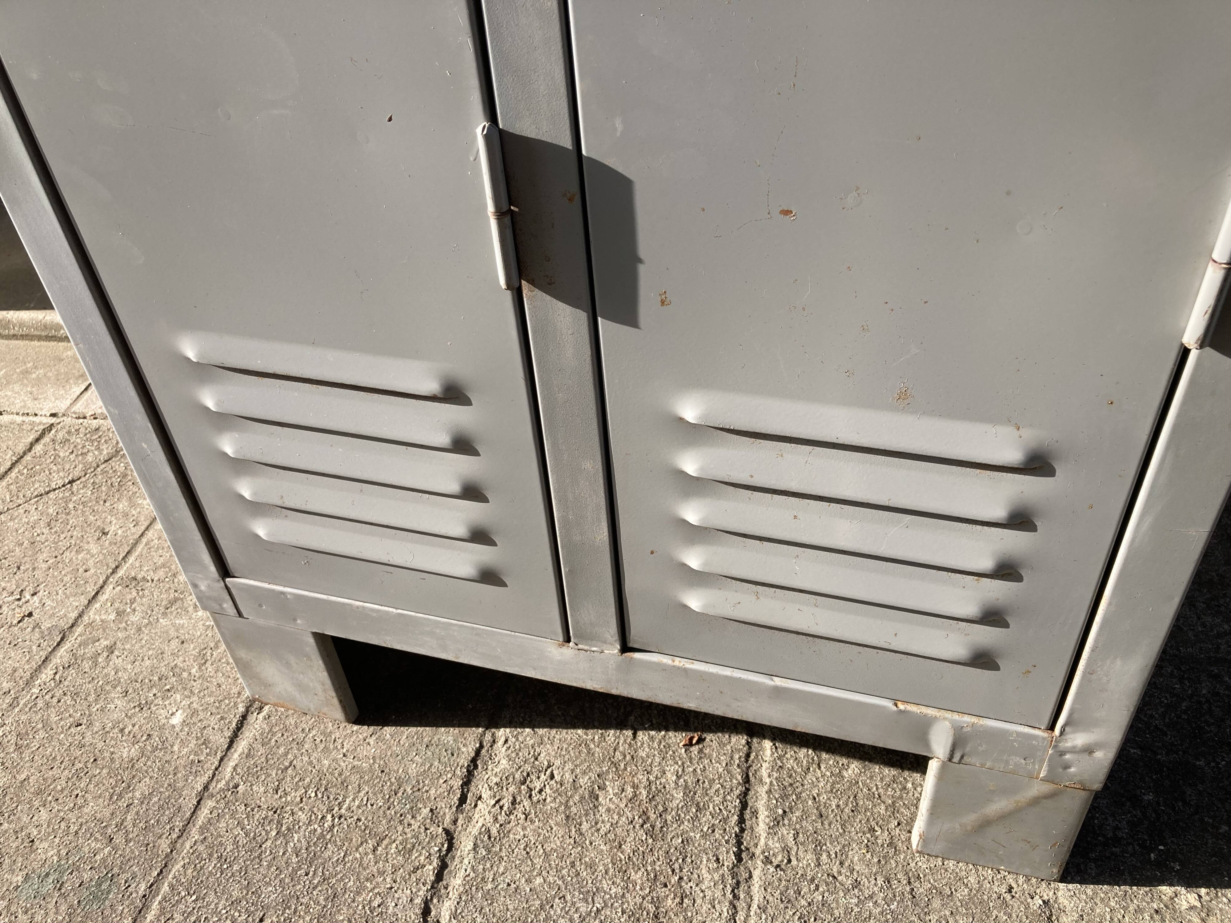 Two-door metal locker