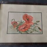 Watercolor bouquet of flowers, first half of the 20th century