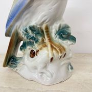 Lampe à parfum vintage en porcelaine oiseau, années 1950